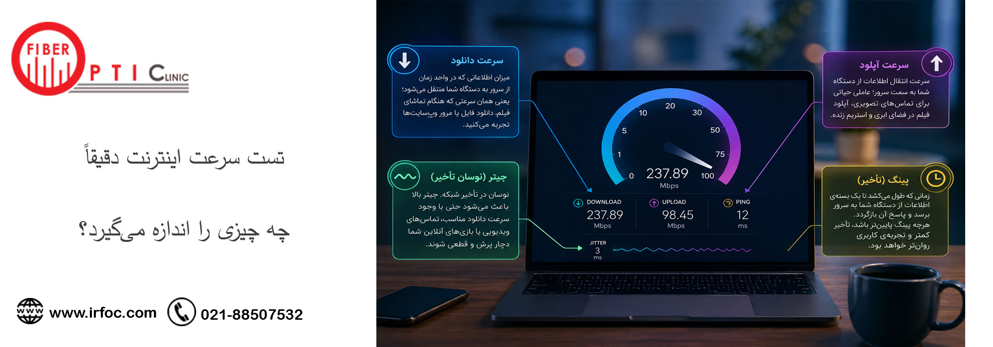 تست سرعت اینترنت دقیقاً چه چیزی را اندازه می‌گیرد؟